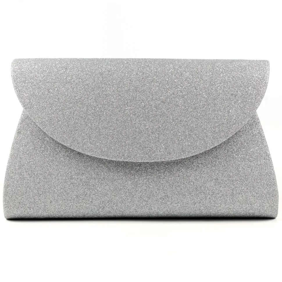 Lunar Shoes Schuhe Und Dazu Passende Taschen | Clutch*Silberne Glitzer-Clutch Von Sariyah