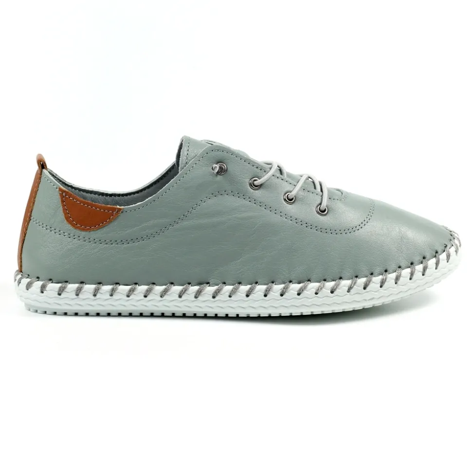 Lunar Shoes Sportschuhe | Halbschuhe*St. Ives – Leinenschuhe Aus Grauem Leder