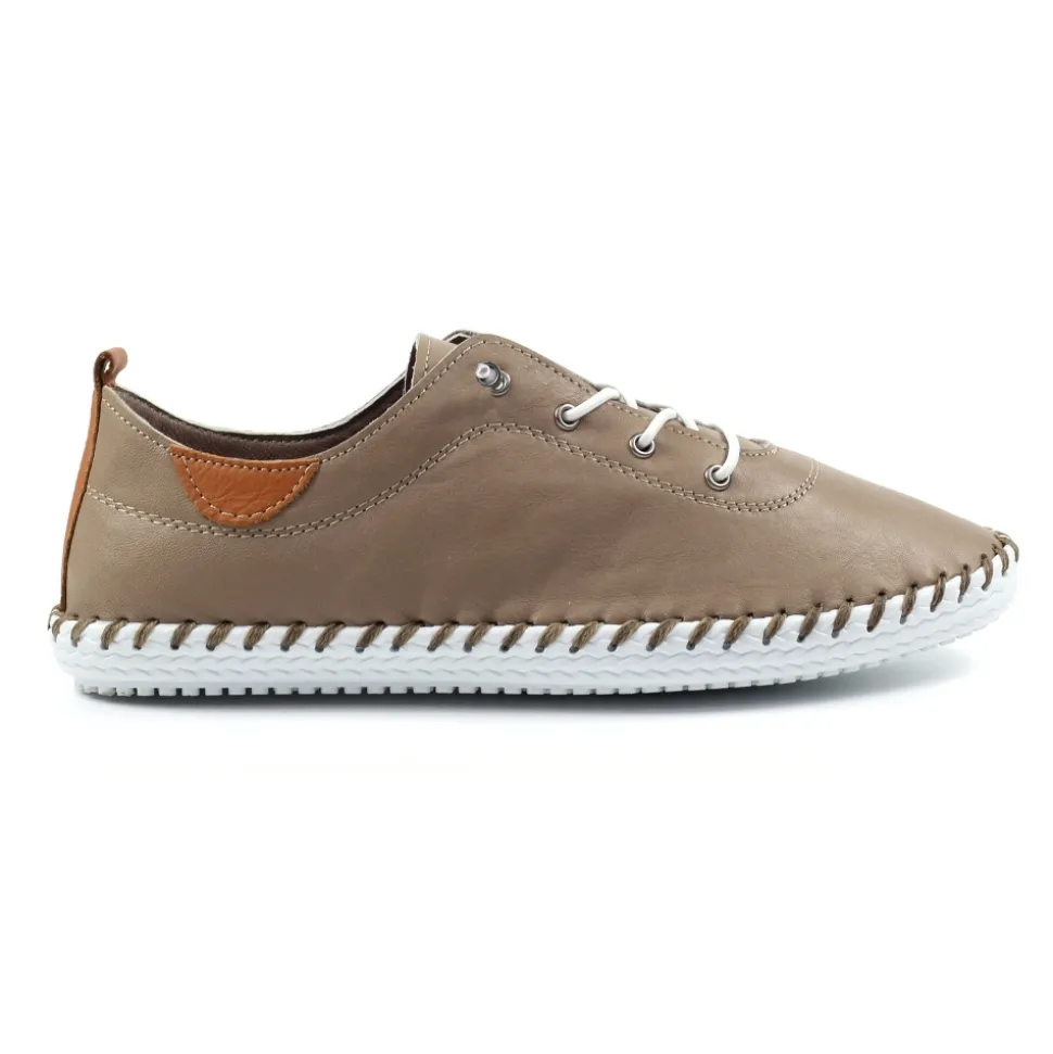 Lunar Shoes Sportschuhe | Halbschuhe*St. Ives Plimsoll aus taupefarbenem Leder