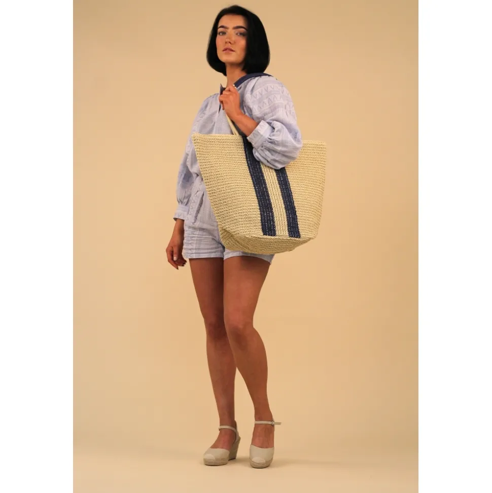 Lunar Shoes Strand*Strandtasche „Magdalene“ Mit Doppelstreifen