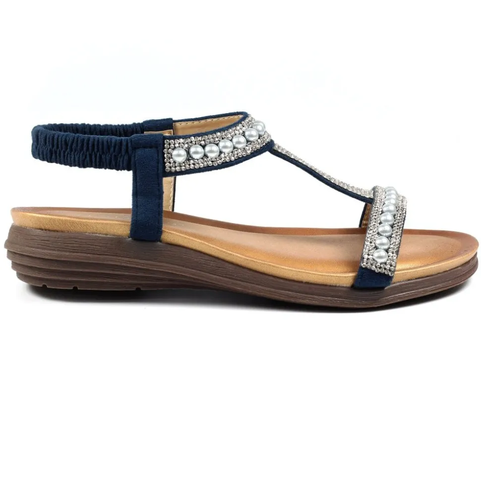 Lunar Shoes Elastisch | T-steg*Tancy Blue Pearl Sandale