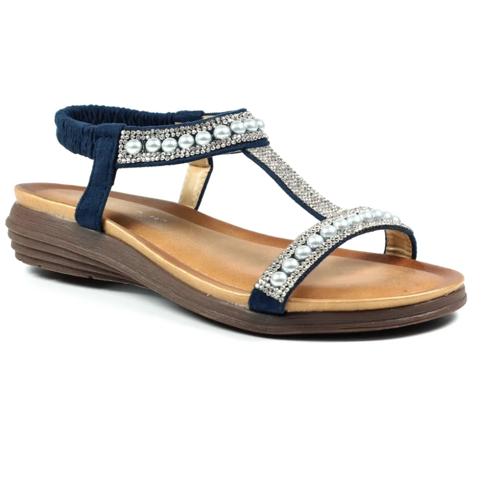 Lunar Shoes Elastisch | T-steg*Tancy Blue Pearl Sandale