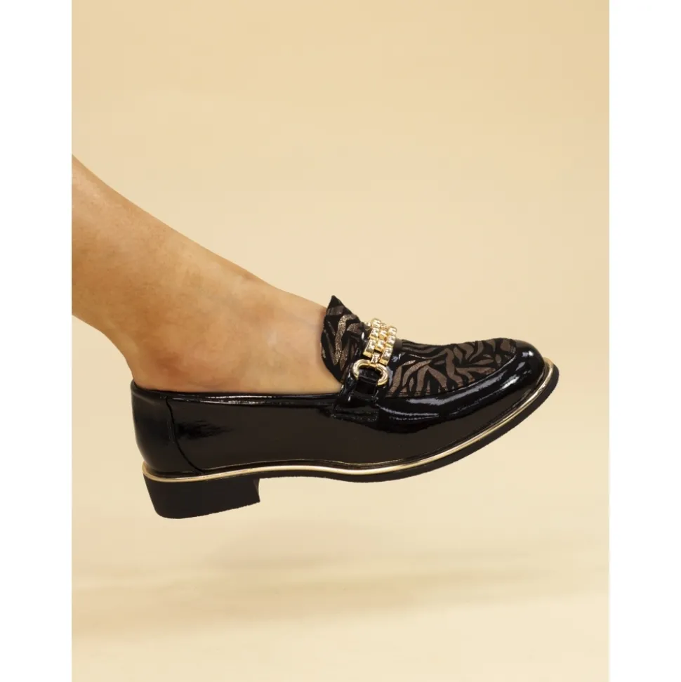 Lunar Shoes Halbschuhe | Flache Schuhe*Wade Schuh In Gold Mit Animalprint